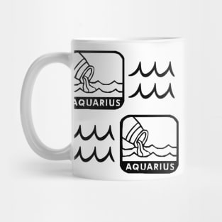 Aquarius Birth Sign - Black Mug